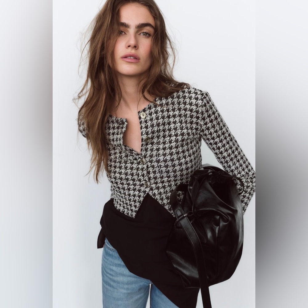 Zara Houndstooth Jacket
